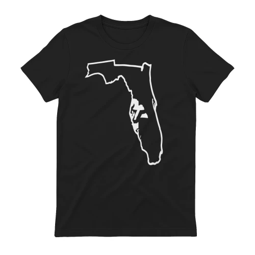"Florida Outline" Black Graphic Tee