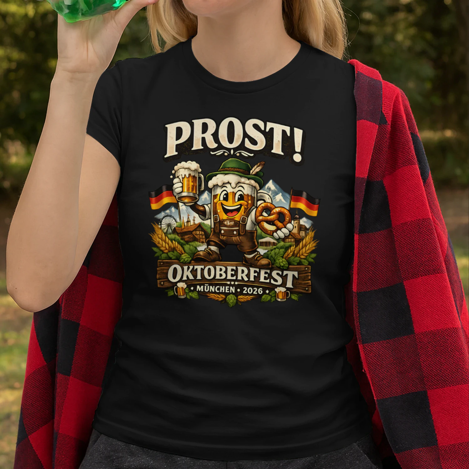 Prost! Oktoberfest München 2026 T-Shirt | Lustiges Wiesn Bier Festival Shirt für Damen & Herren