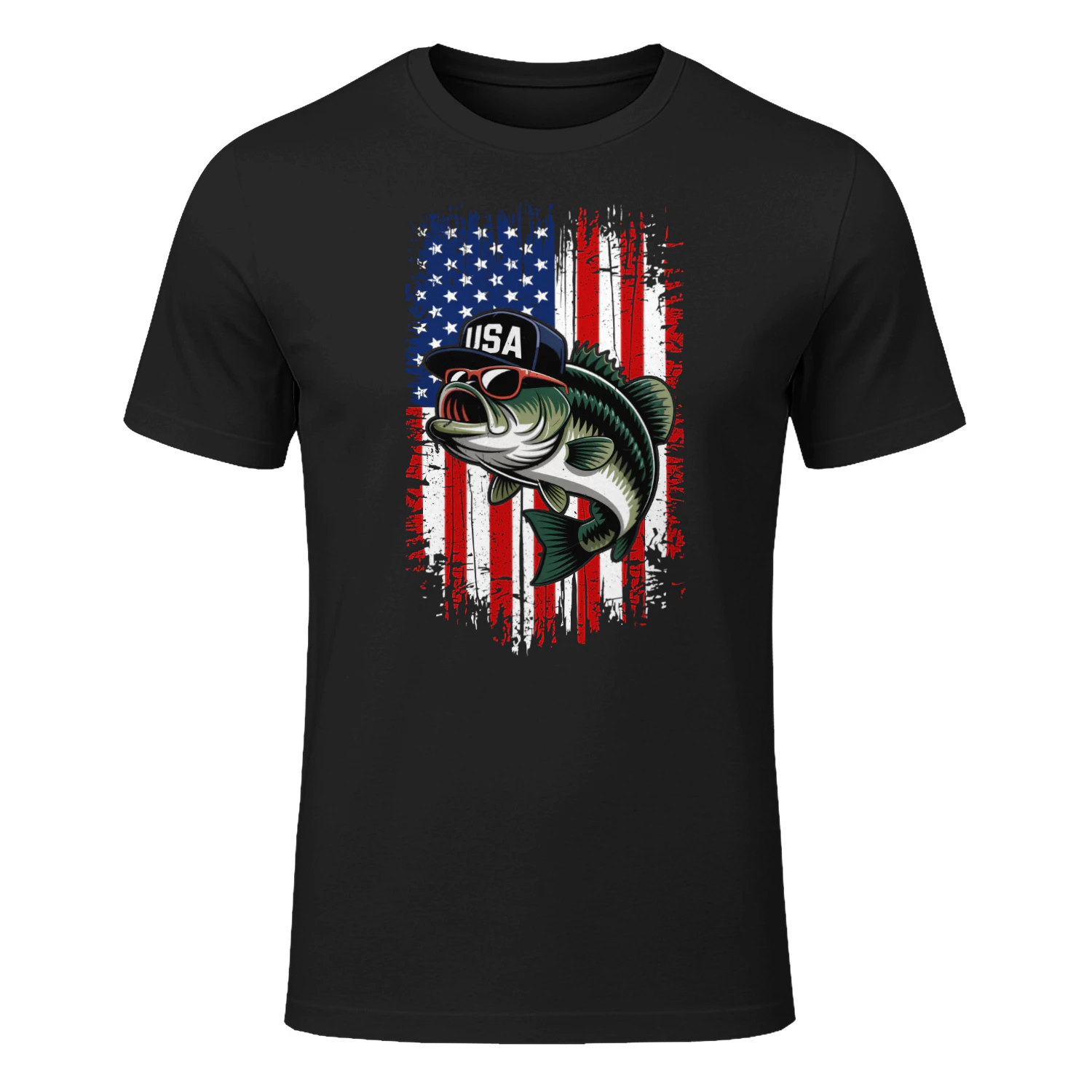 4th of July Fishing American Flag