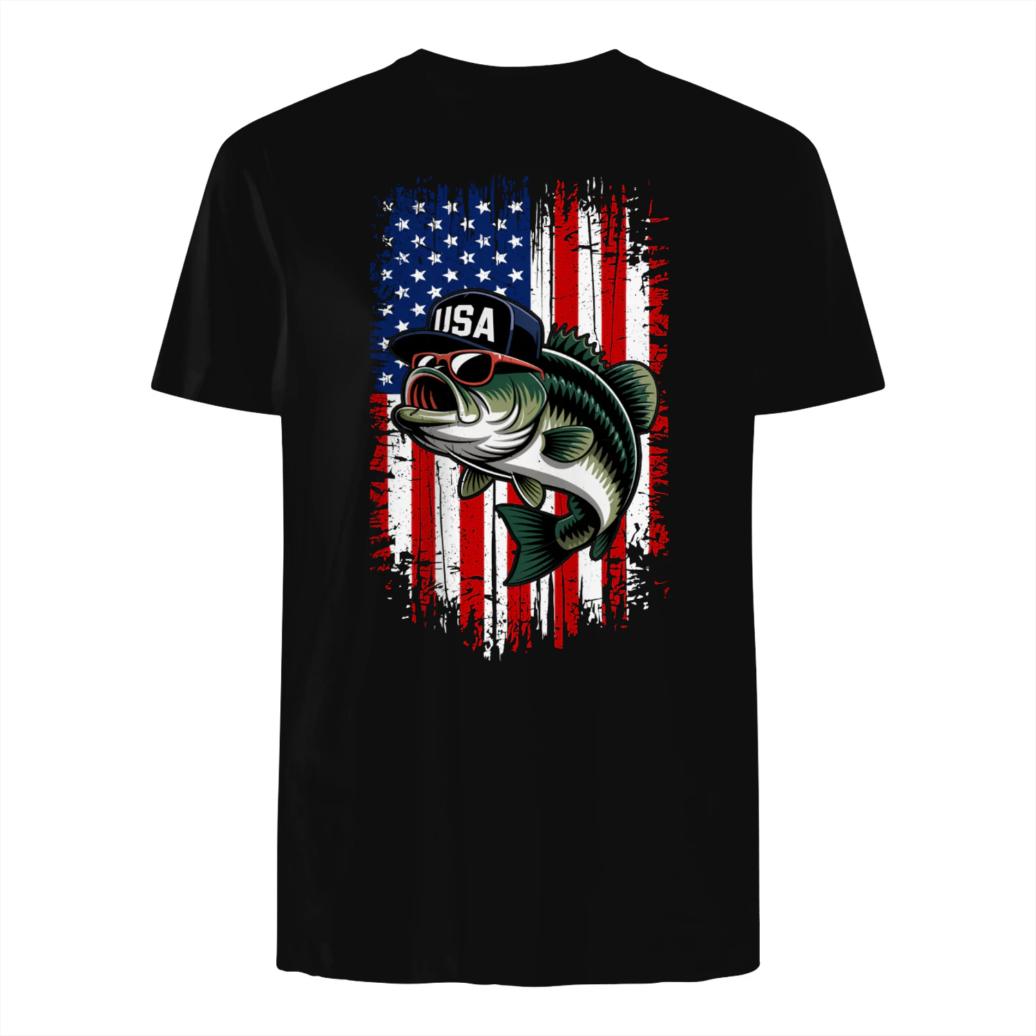 4th of July Fishing American Flag
