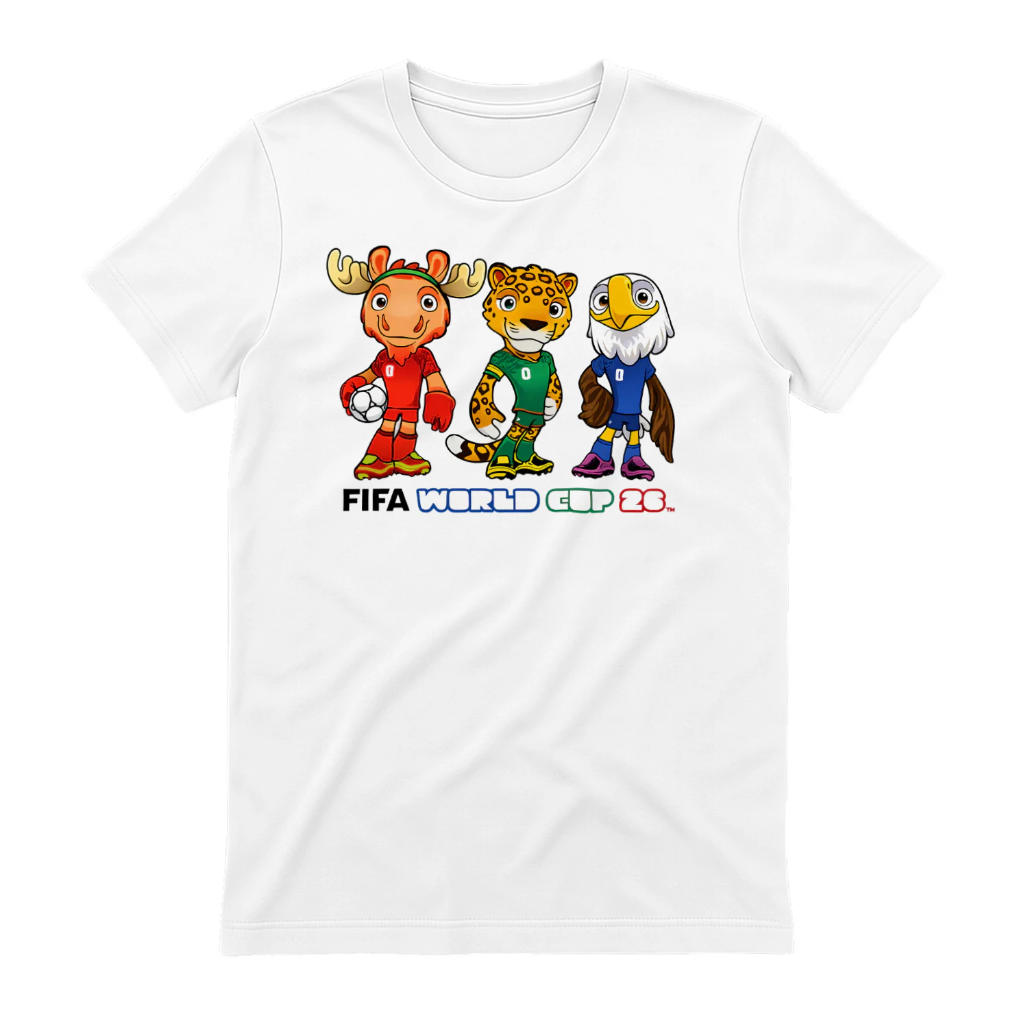 2026 Soccer Mascot Fan T-Shirt – USA Mexico Canada Football Tournament Tee – World Soccer Shirt for Fans