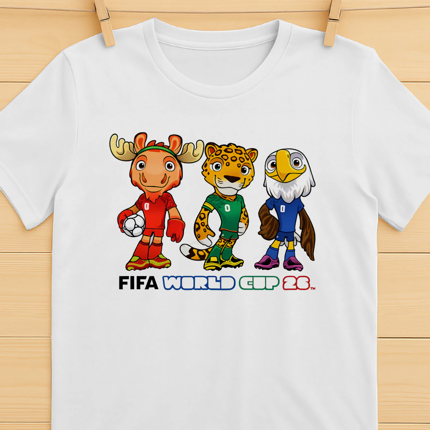 2026 Soccer Mascot Fan T-Shirt – USA Mexico Canada Football Tournament Tee – World Soccer Shirt for Fans