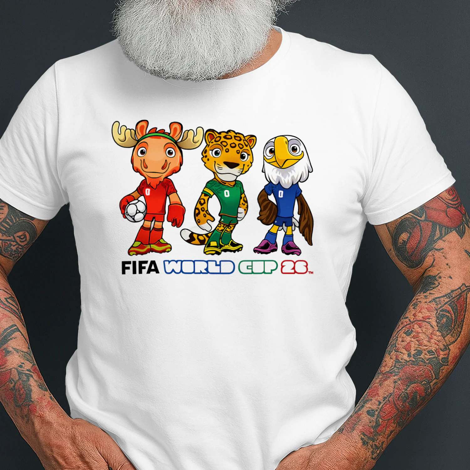 2026 Soccer Mascot Fan T-Shirt – USA Mexico Canada Football Tournament Tee – World Soccer Shirt for Fans