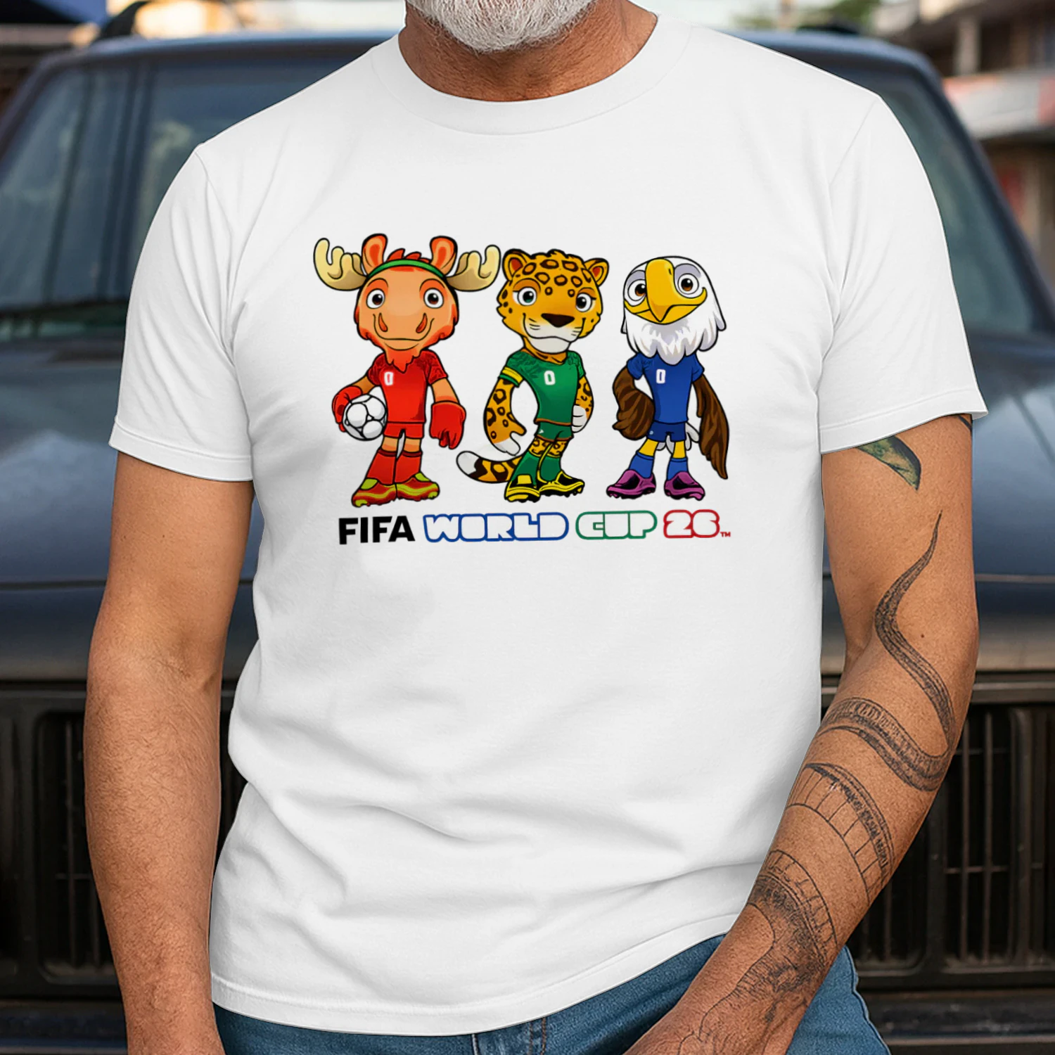 2026 Soccer Mascot Fan T-Shirt – USA Mexico Canada Football Tournament Tee – World Soccer Shirt for Fans