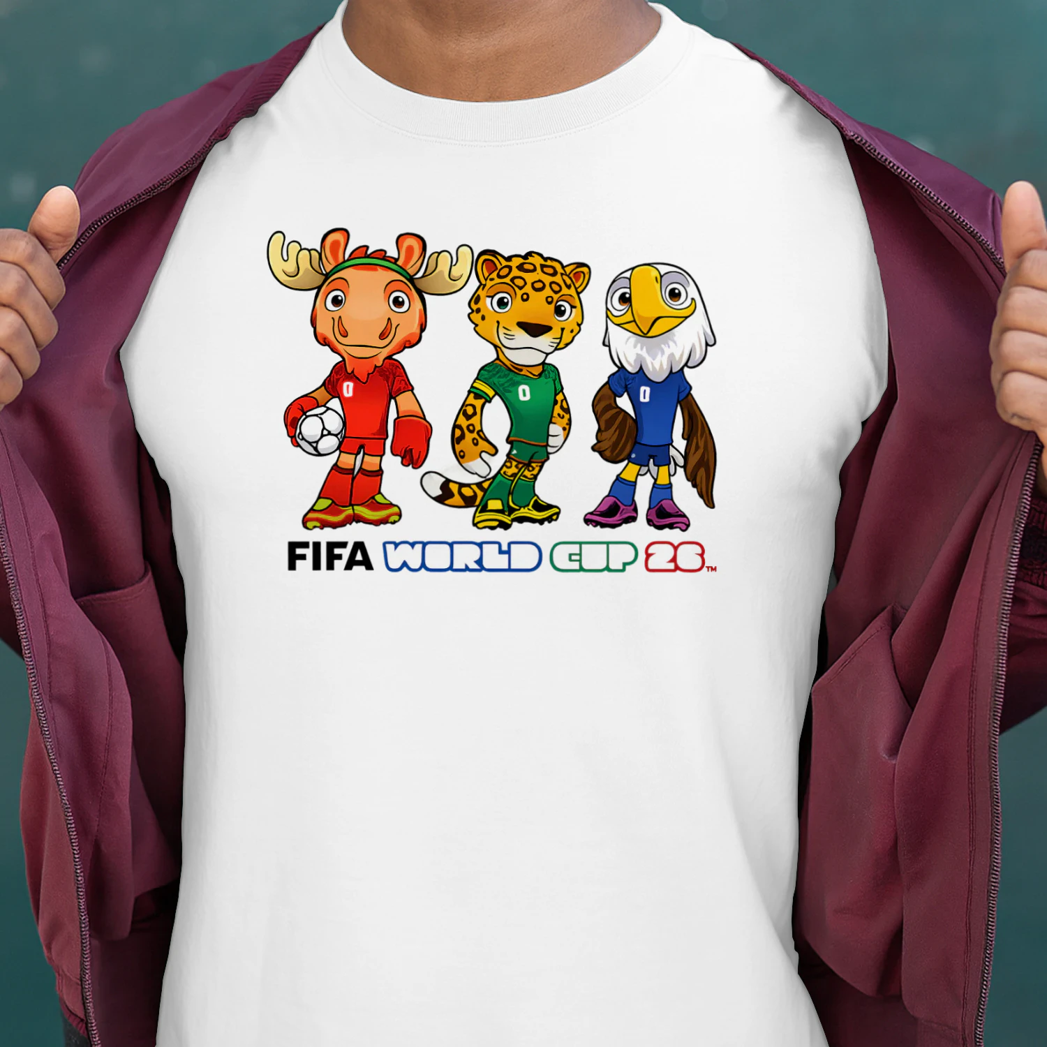 2026 Soccer Mascot Fan T-Shirt – USA Mexico Canada Football Tournament Tee – World Soccer Shirt for Fans