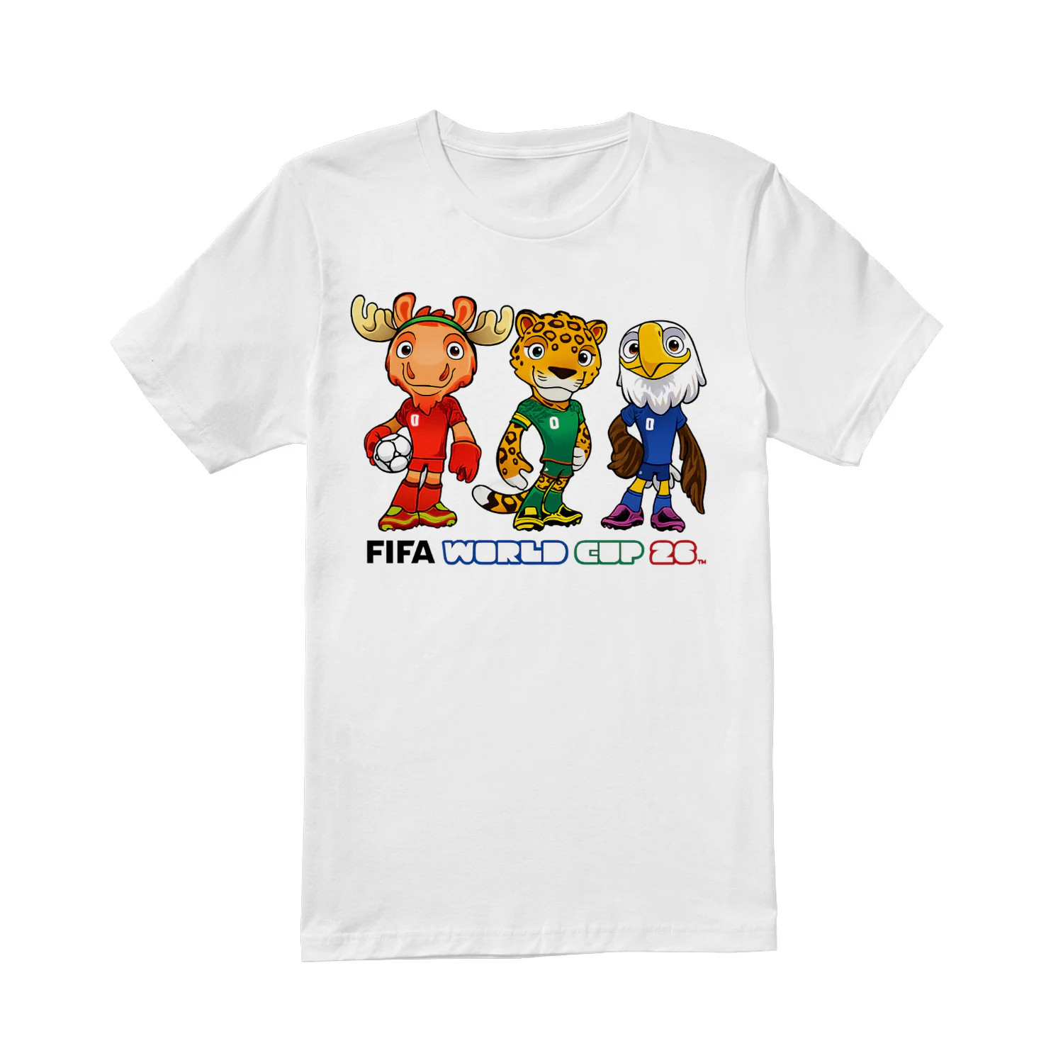 2026 Soccer Mascot Fan T-Shirt – USA Mexico Canada Football Tournament Tee – World Soccer Shirt for Fans