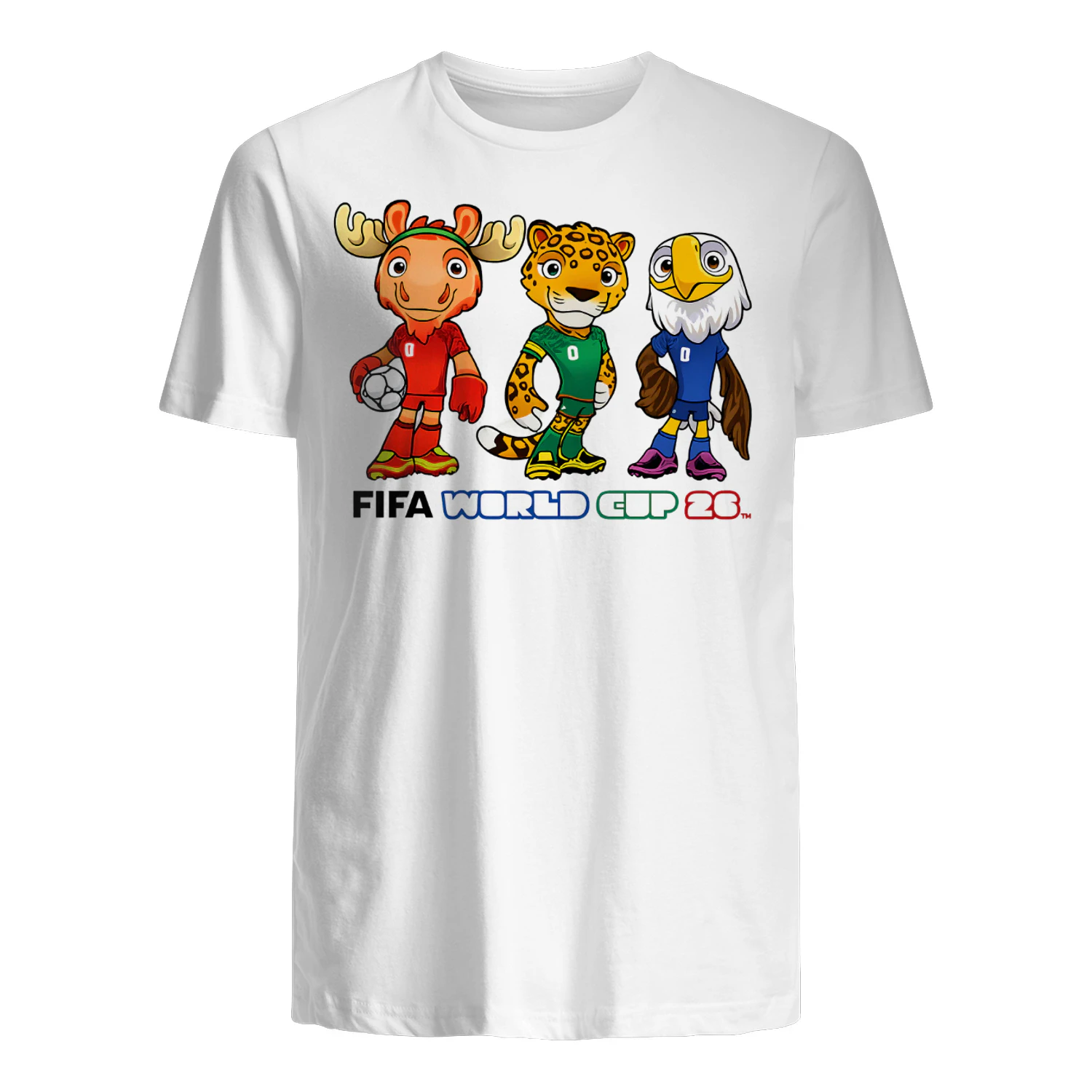 2026 Soccer Mascot Fan T-Shirt – USA Mexico Canada Football Tournament Tee – World Soccer Shirt for Fans
