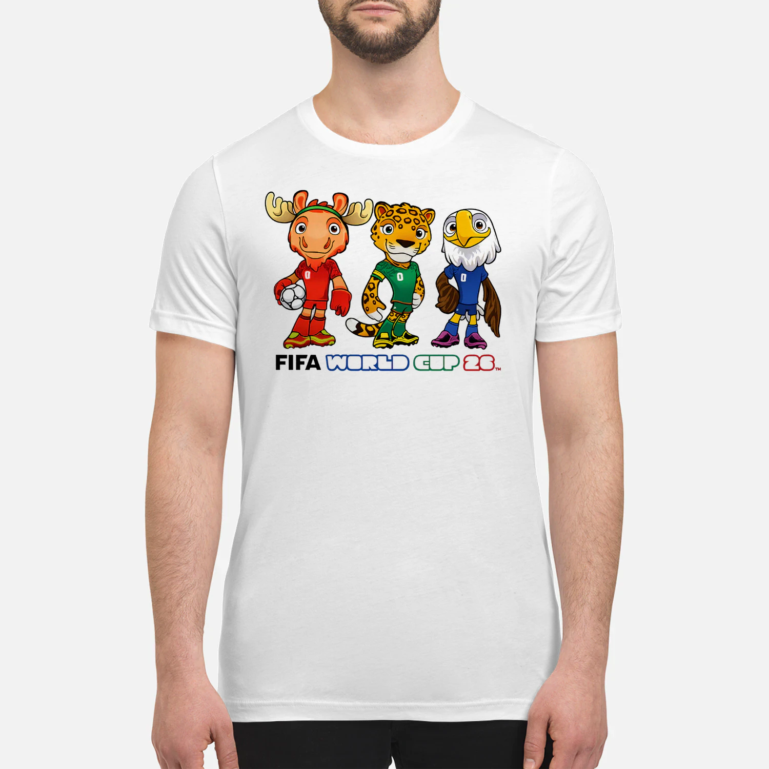 2026 Soccer Mascot Fan T-Shirt – USA Mexico Canada Football Tournament Tee – World Soccer Shirt for Fans