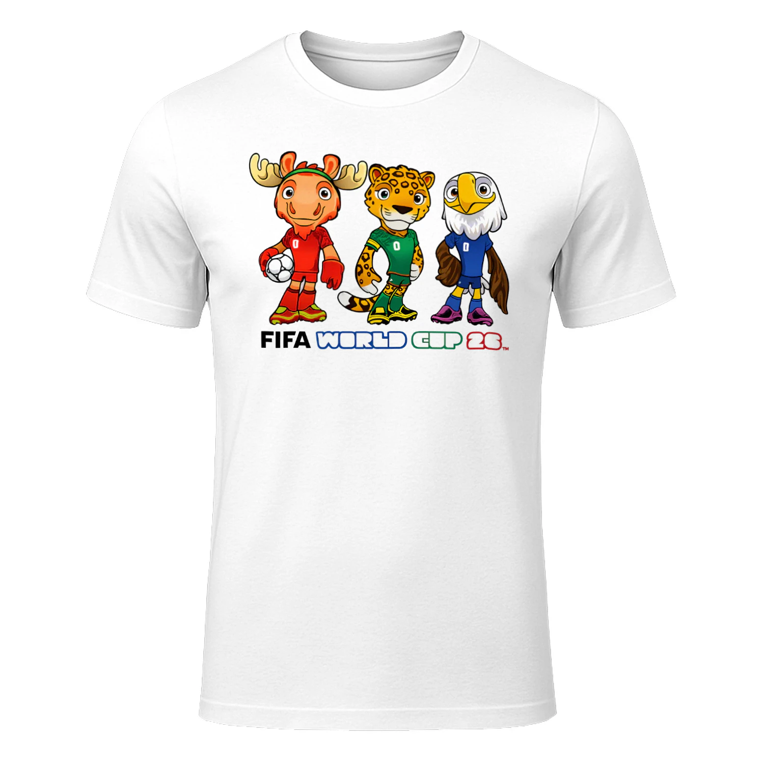 2026 Soccer Mascot Fan T-Shirt – USA Mexico Canada Football Tournament Tee – World Soccer Shirt for Fans