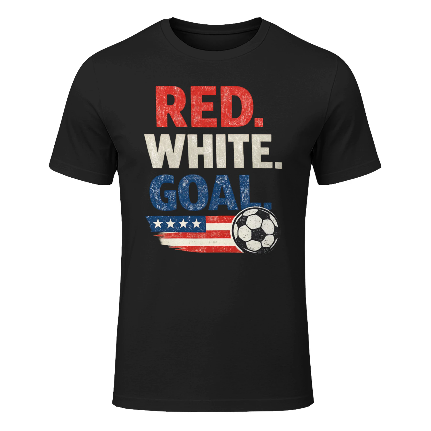 Red White Goal Soccer T-Shirt | USA Soccer Fan Shirt | Patriotic Soccer Tee | American Football Fan Gift | Summer Match Day Shirt