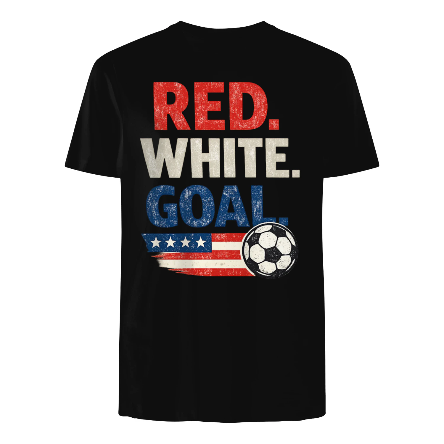 Red White Goal Soccer T-Shirt | USA Soccer Fan Shirt | Patriotic Soccer Tee | American Football Fan Gift | Summer Match Day Shirt