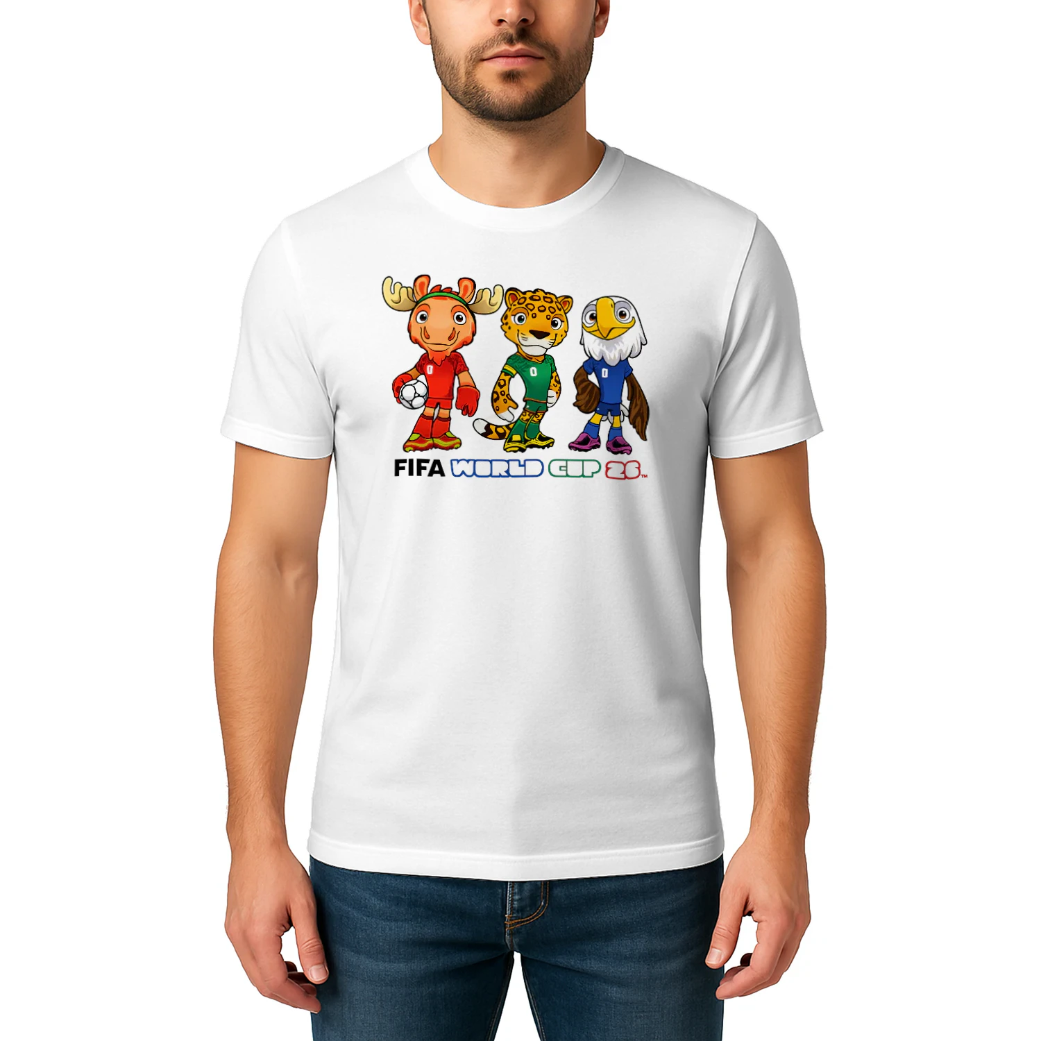 2026 Soccer Mascot Fan T-Shirt – USA Mexico Canada Football Tournament Tee – World Soccer Shirt for Fans