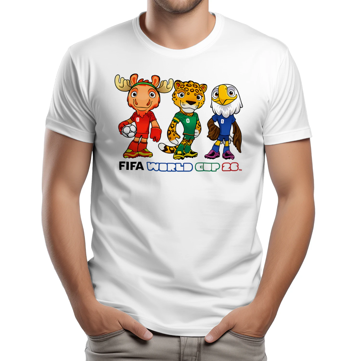 2026 Soccer Mascot Fan T-Shirt – USA Mexico Canada Football Tournament Tee – World Soccer Shirt for Fans