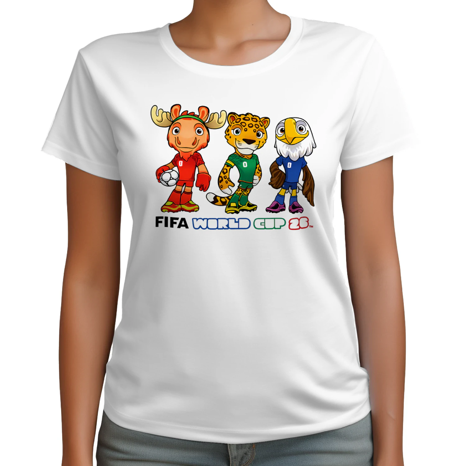 2026 Soccer Mascot Fan T-Shirt – USA Mexico Canada Football Tournament Tee – World Soccer Shirt for Fans