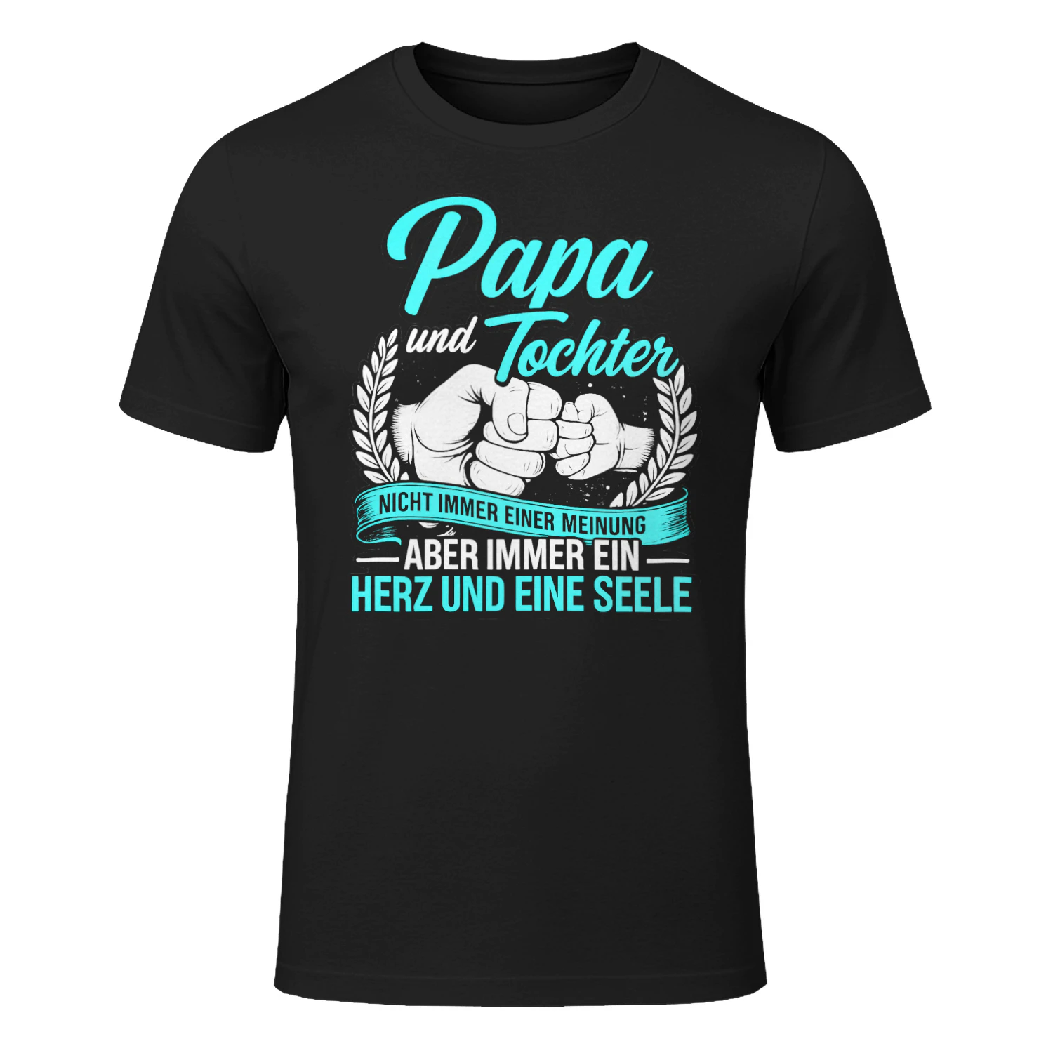 Papa und Tochter T-Shirt – Nicht immer einer Meinung aber immer ein Herz und eine Seele – Geschenk für Papa – Vater Tochter Shirt – Familien Geschenk