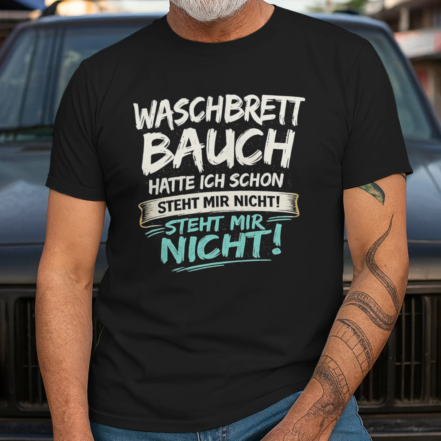 Waschbrettbauch Hatte Ich Schon Steht Mir Nicht Lustiges Herren T-Shirt