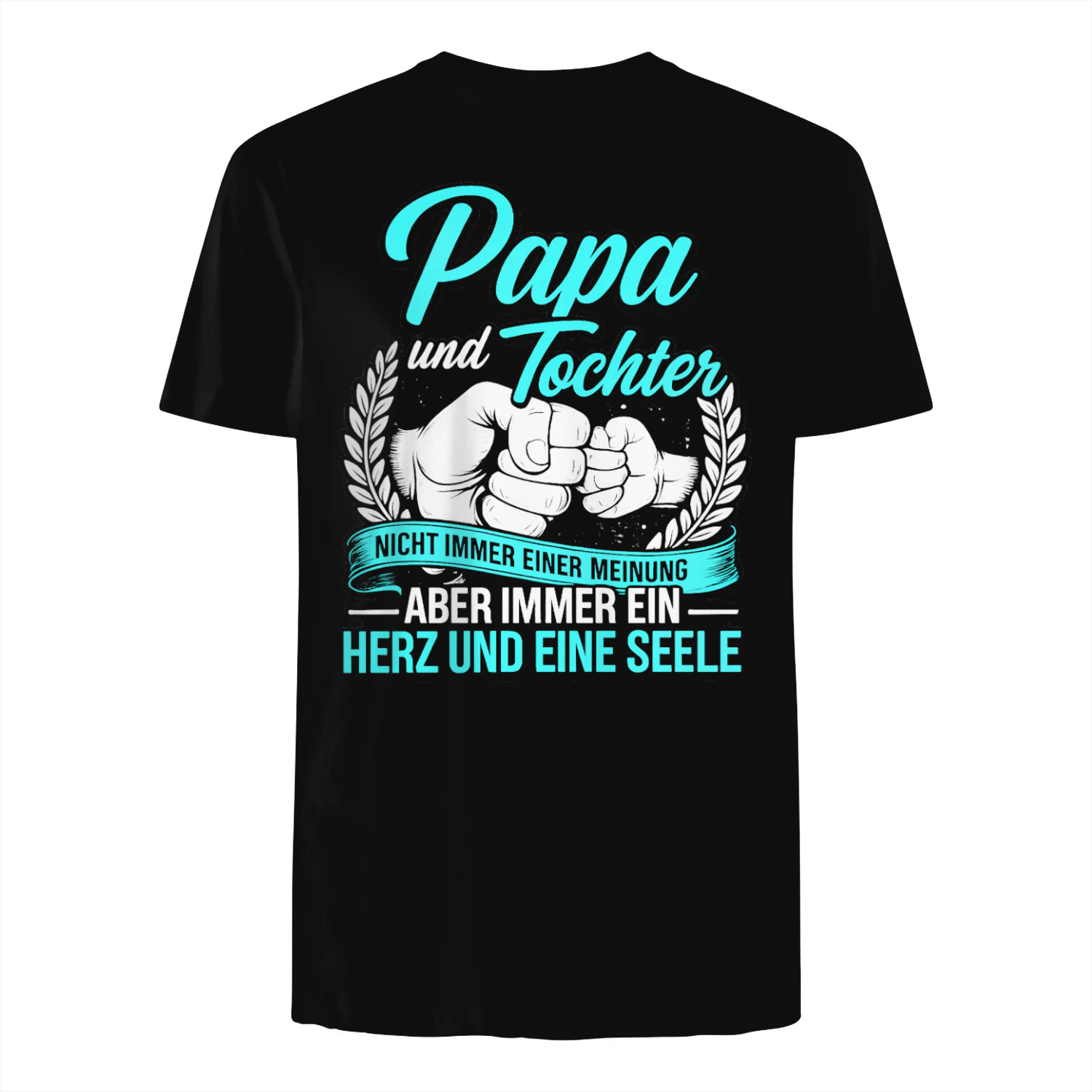 Papa und Tochter T-Shirt – Nicht immer einer Meinung aber immer ein Herz und eine Seele – Geschenk für Papa – Vater Tochter Shirt – Familien Geschenk