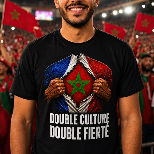 Double Culture Double Fierté Franco Marocain France Maroc T-Shirt