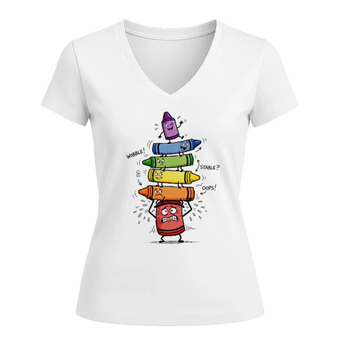 Funny Wobbly Crayon Tower