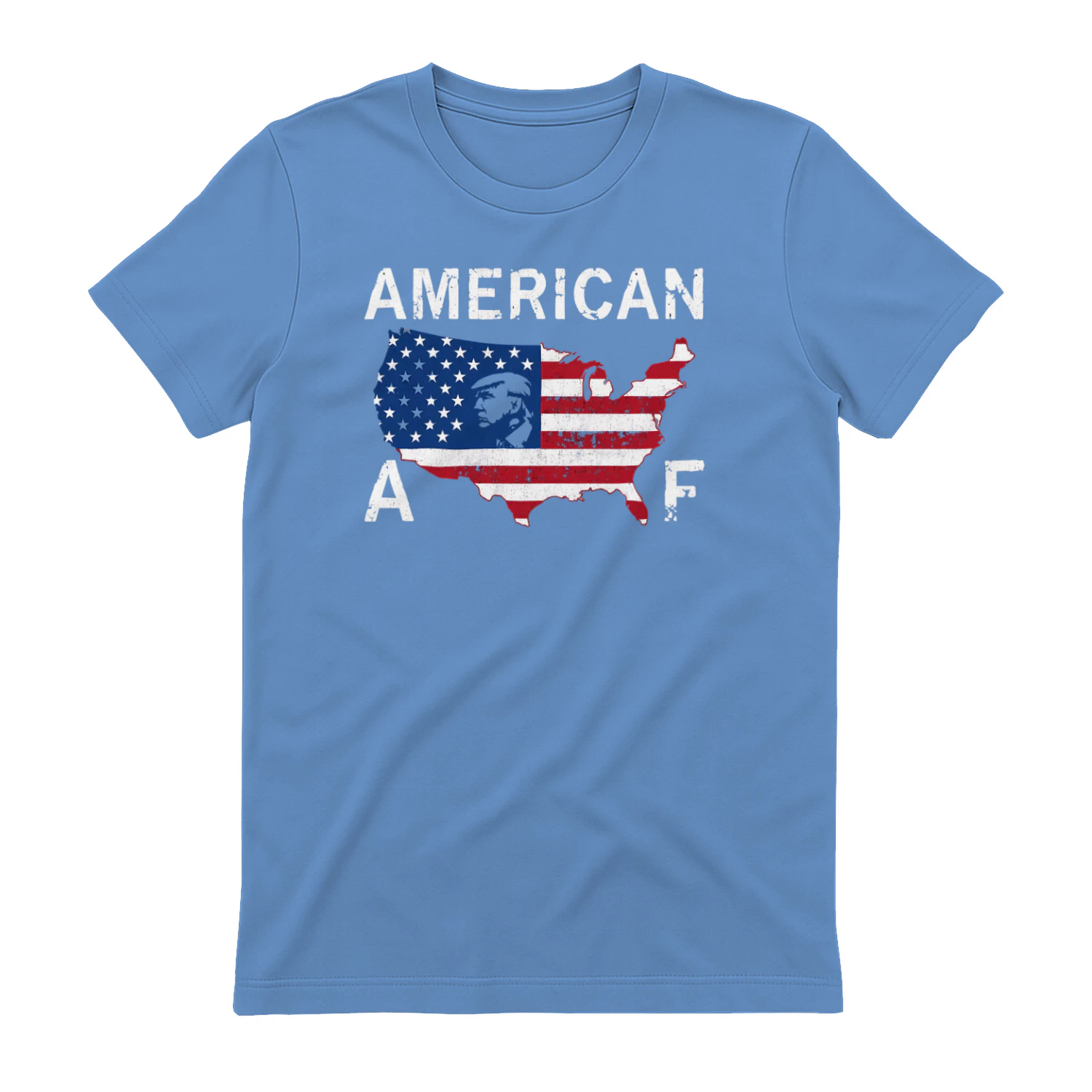 AMERICAN AF" Trump US Map Flag Patriotic T-Shirt – Bold Pro-Trump Conservative