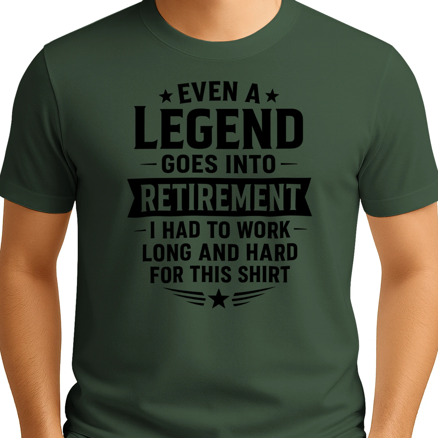 EVEN A LEGEND GOES INTO RETIREMENT I HAD TO WORK LONG AND HARD FOR THIS SHIRT" Funny Retirement T-Shirt – Career Veteran Graphic Tee