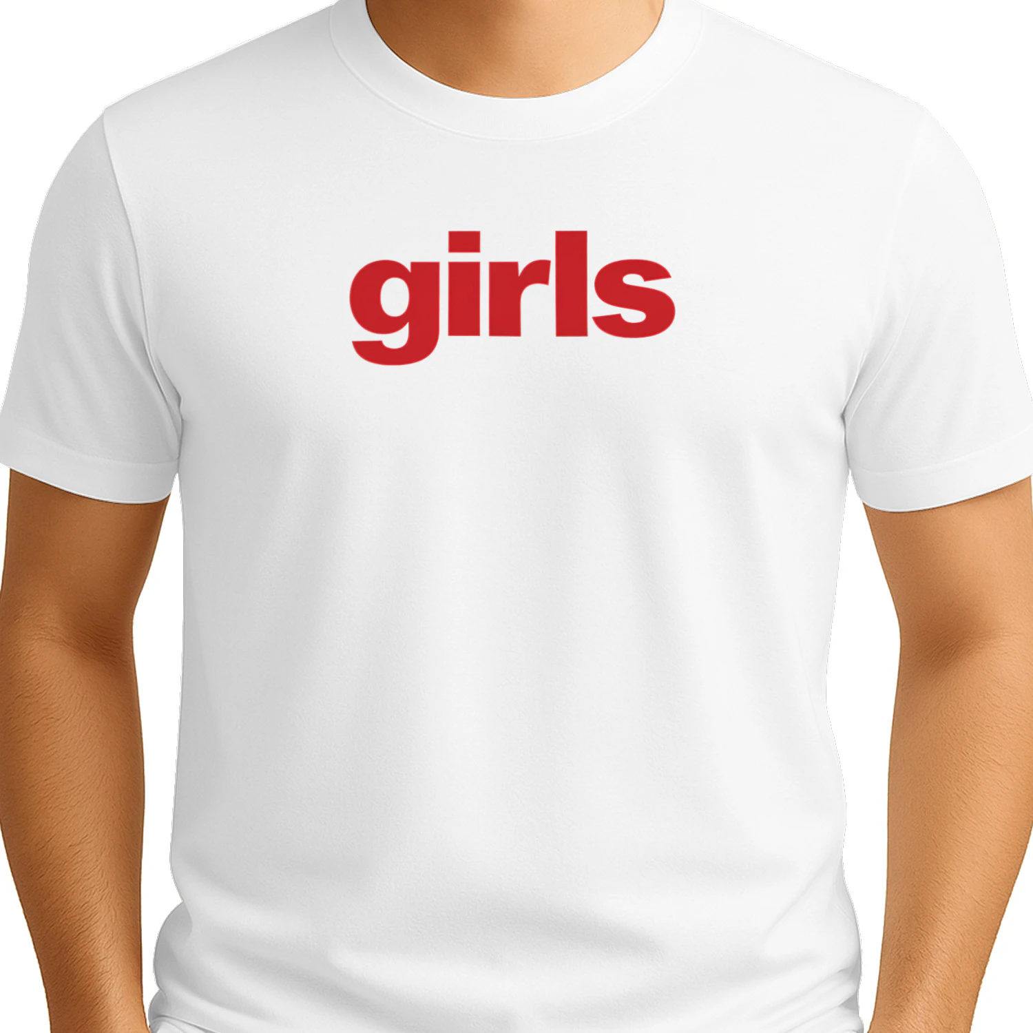 girls Red Lettering Minimalist T-Shirt Graphic Tee