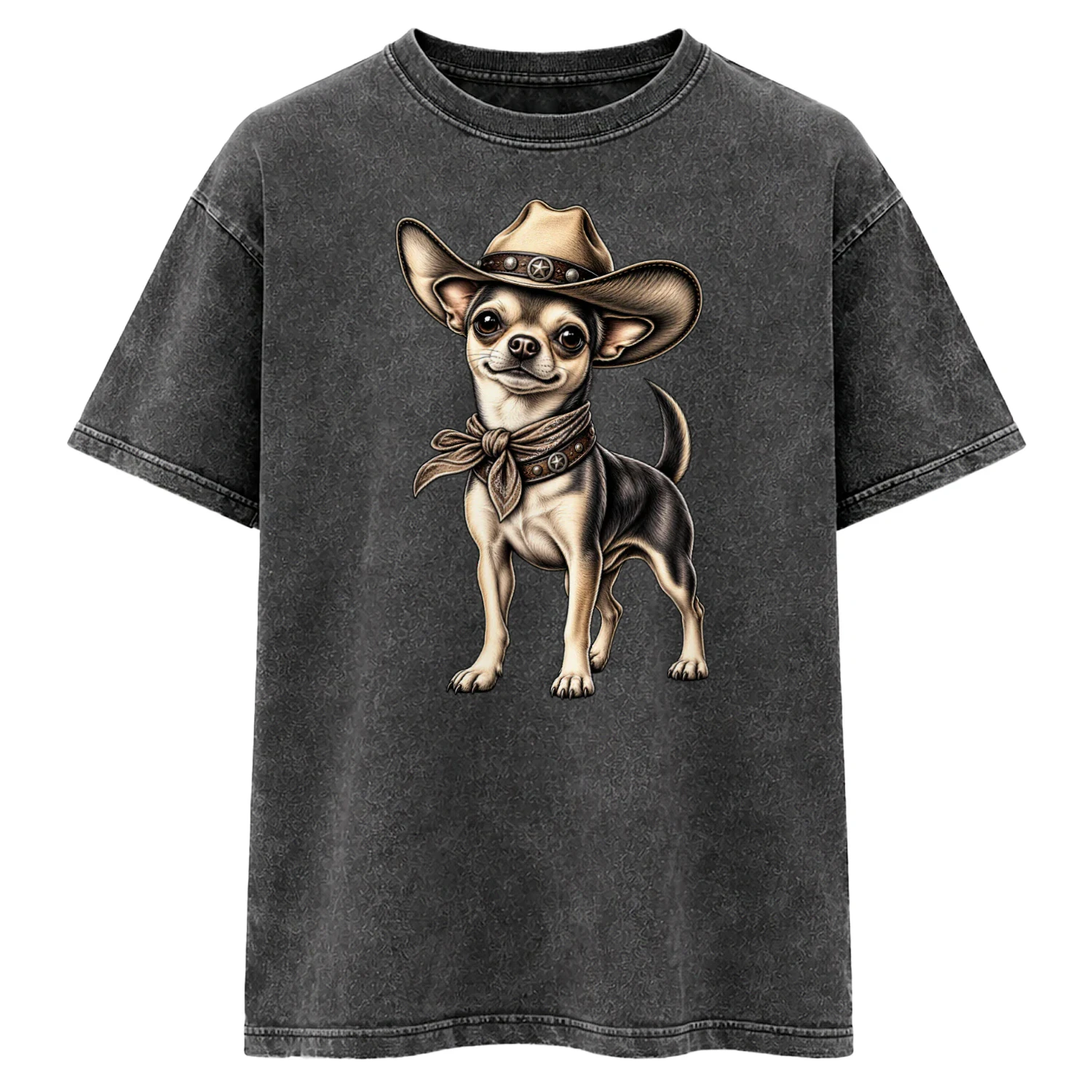 Chihuahua Wearing Cow Hat Funny Western Dog Mom