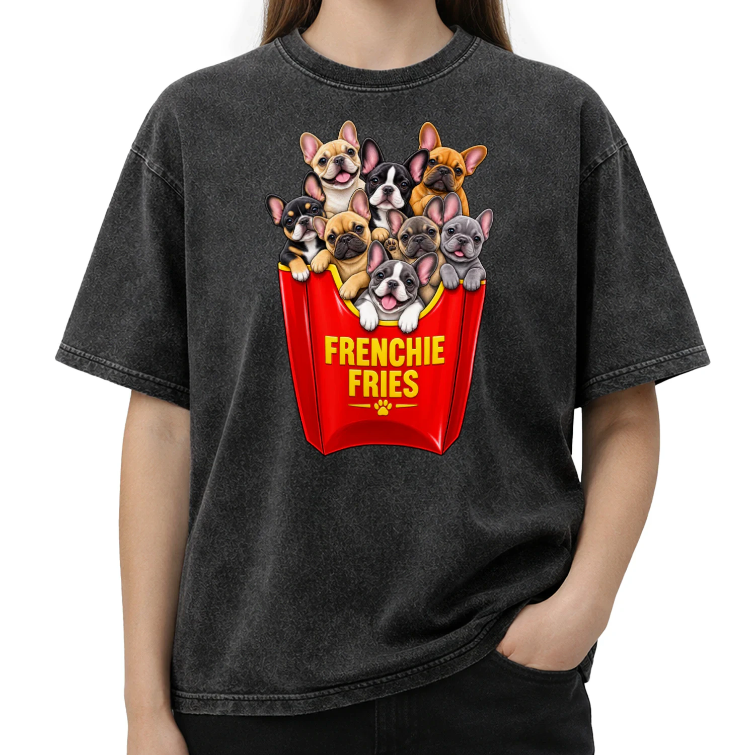 French Bulldog Frenchie Fries T-Shirt