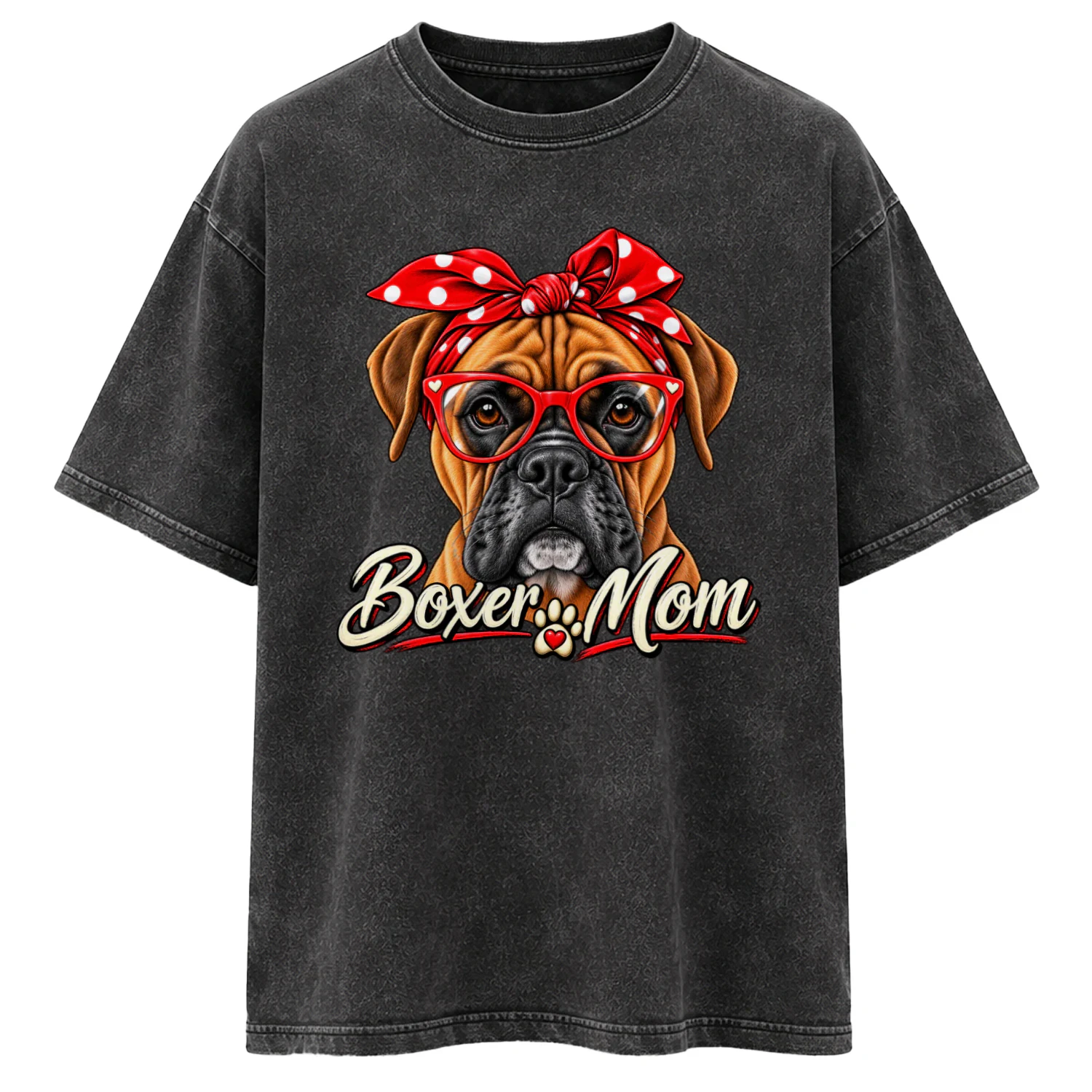 Cute Boxer Mom Unisex T-Shirt Gift Boxer Dog Owner Tee 