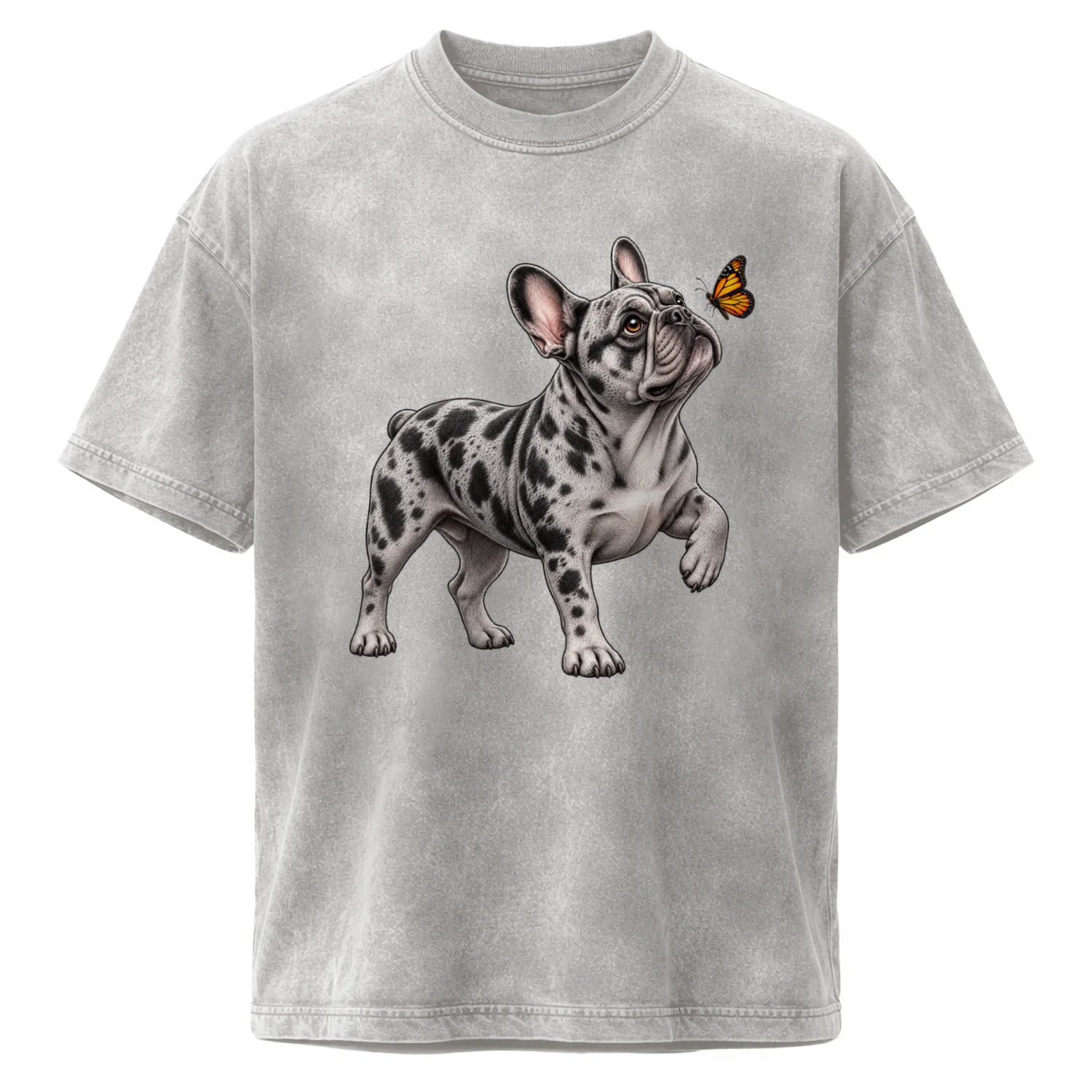 Merle French Bulldog Butterfly Dog Lover T-Shirt