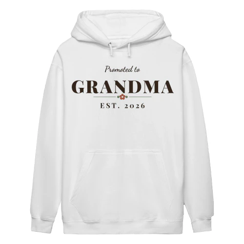 Promoted to Grandma Est 2026 - white apparel