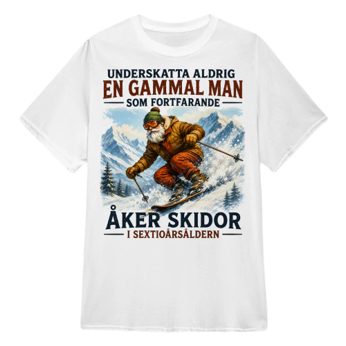 Gammal Man Skidor