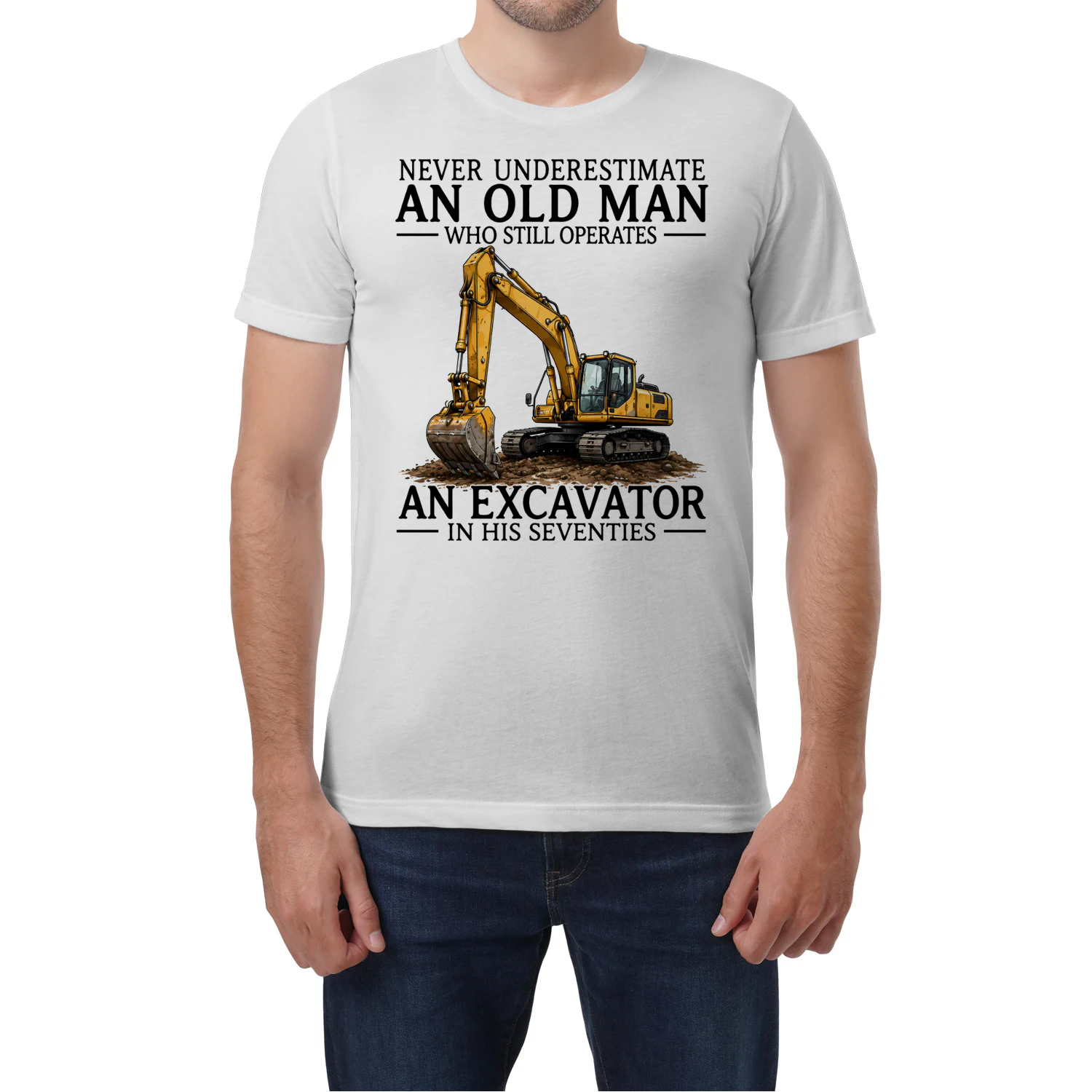 Operates An Excavator