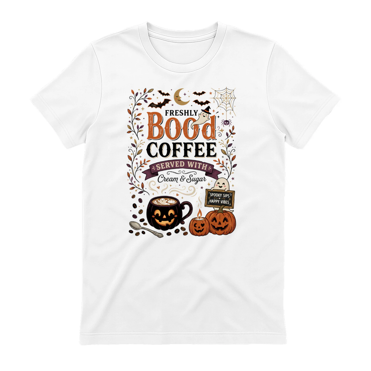 Freshly Booed Coffee Halloween T-Shirt