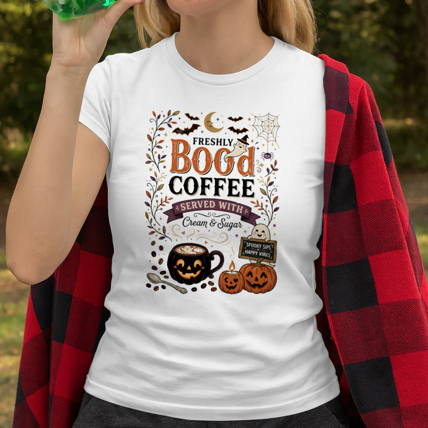 Freshly Booed Coffee Halloween T-Shirt
