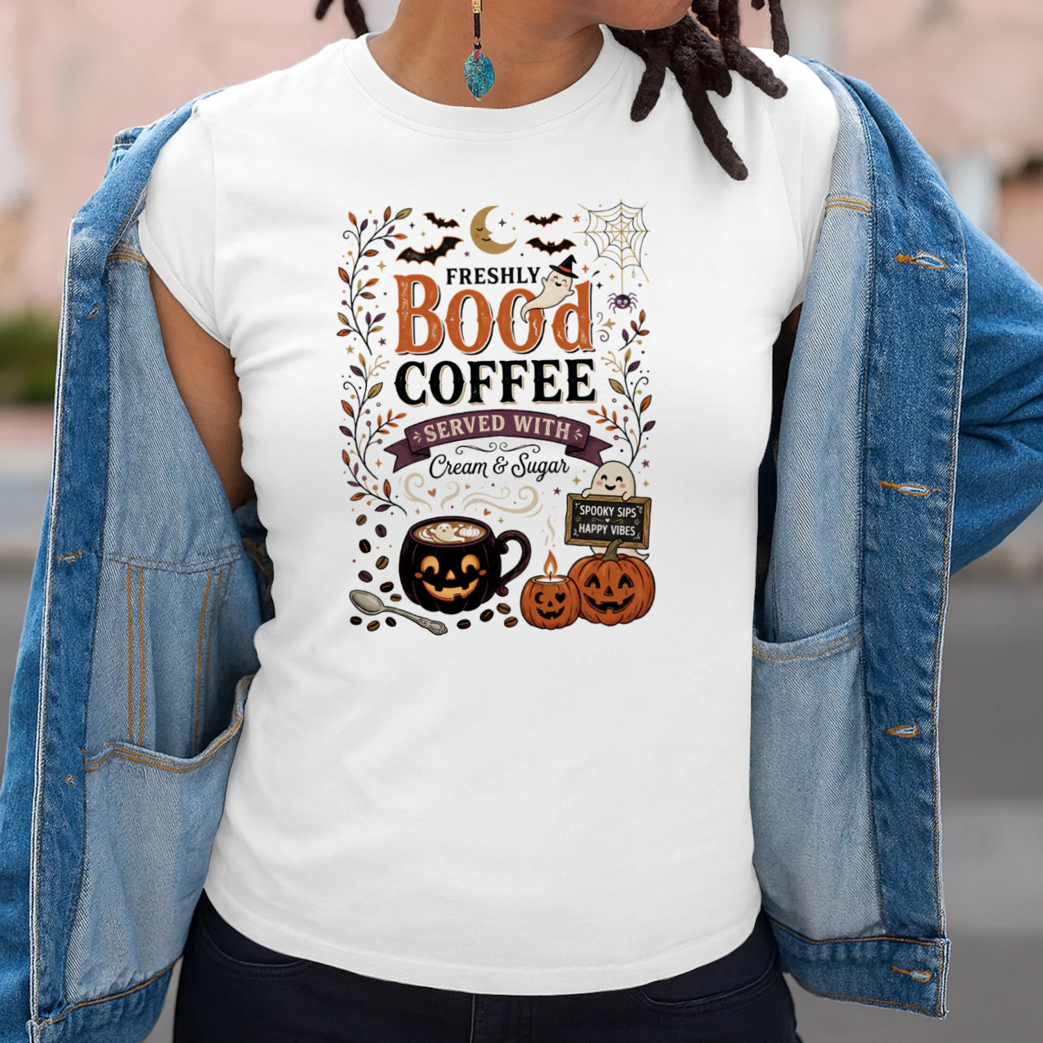 Freshly Booed Coffee Halloween T-Shirt