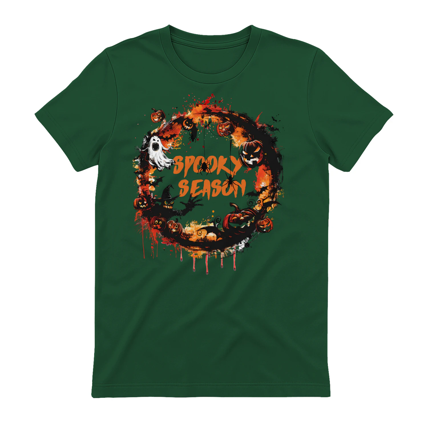 Unisex Premium Spooky Season Halloween Wreath T-Shirt