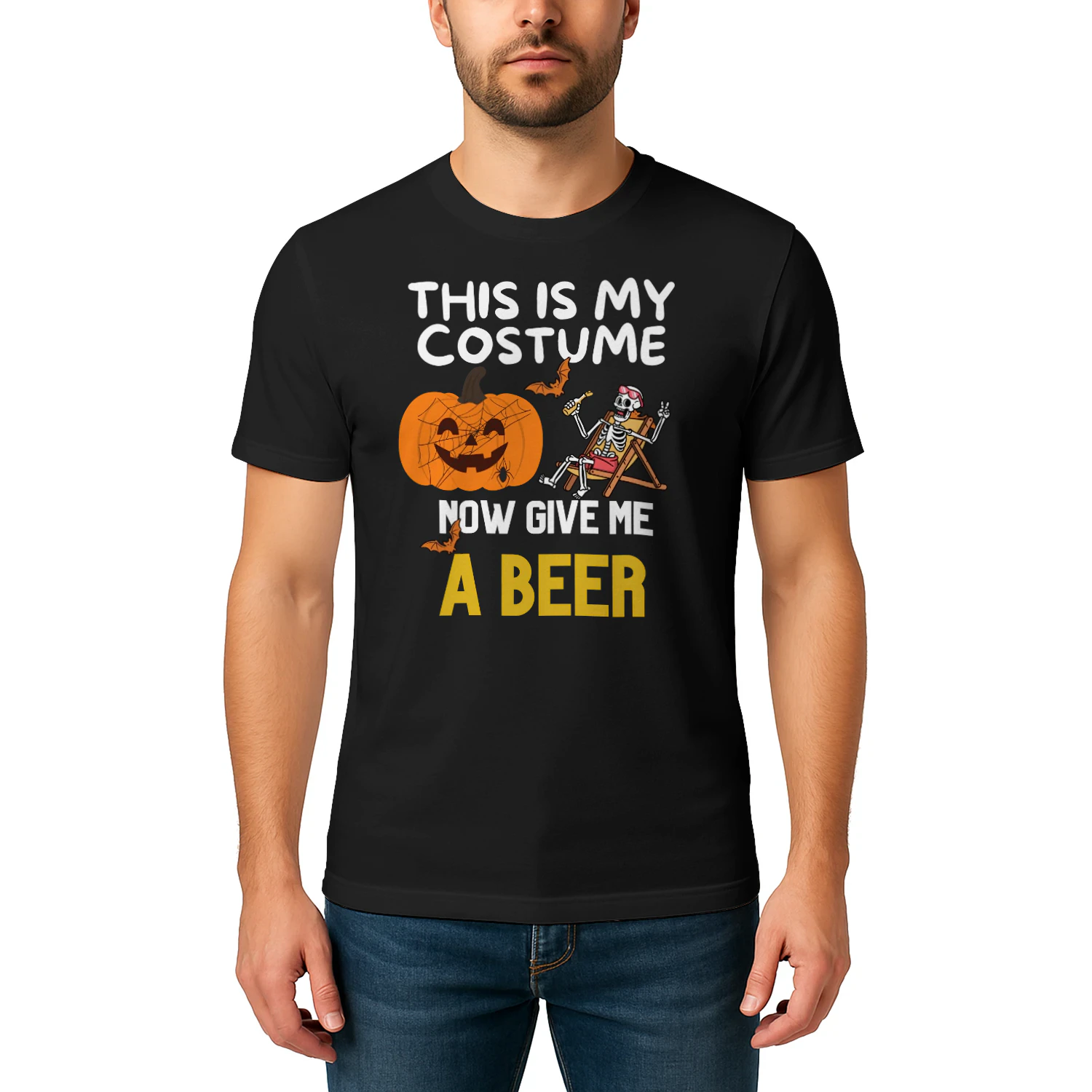 this is my costume now give me  a beer