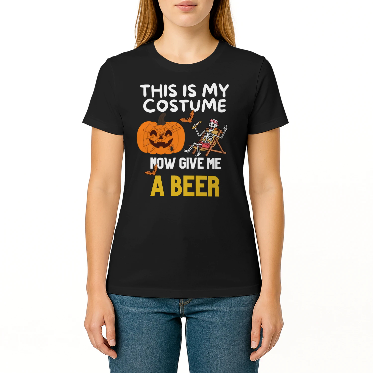 this is my costume now give me  a beer