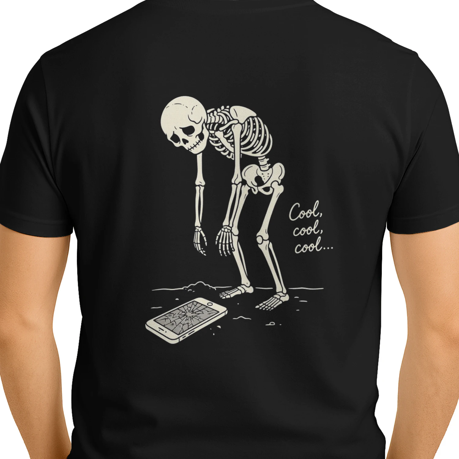 Cool Cool Cool Broken Phone Skeleton Product