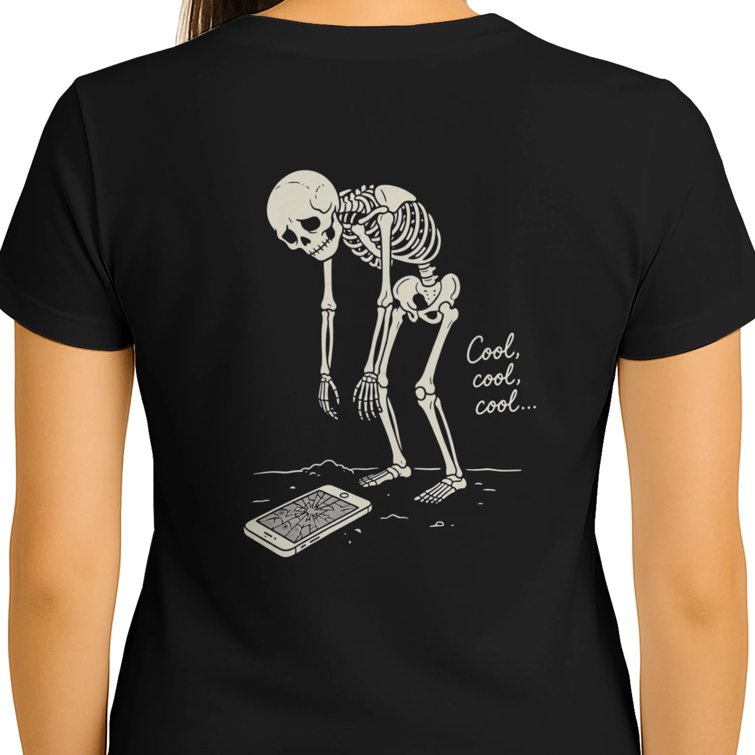 Cool Cool Cool Broken Phone Skeleton Product