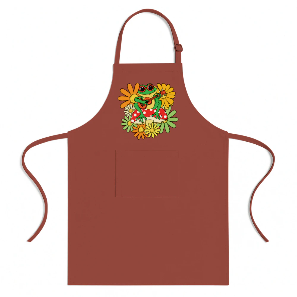Flat lay styling of ukulele apparel with complementary retro clothing and music festival shirts accessories