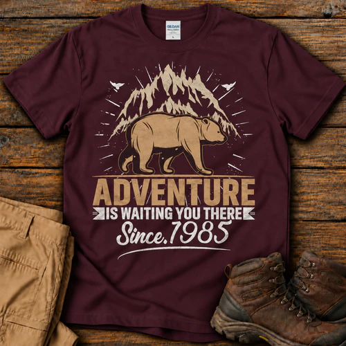 Adventure Awaits Bear Hiking Mountain