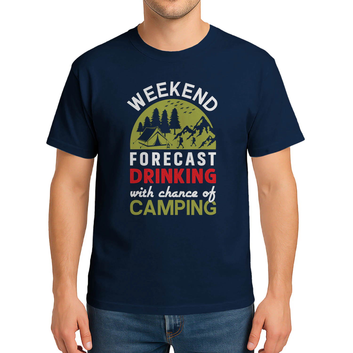 Weekend Forecast - Drinking Camping Funny