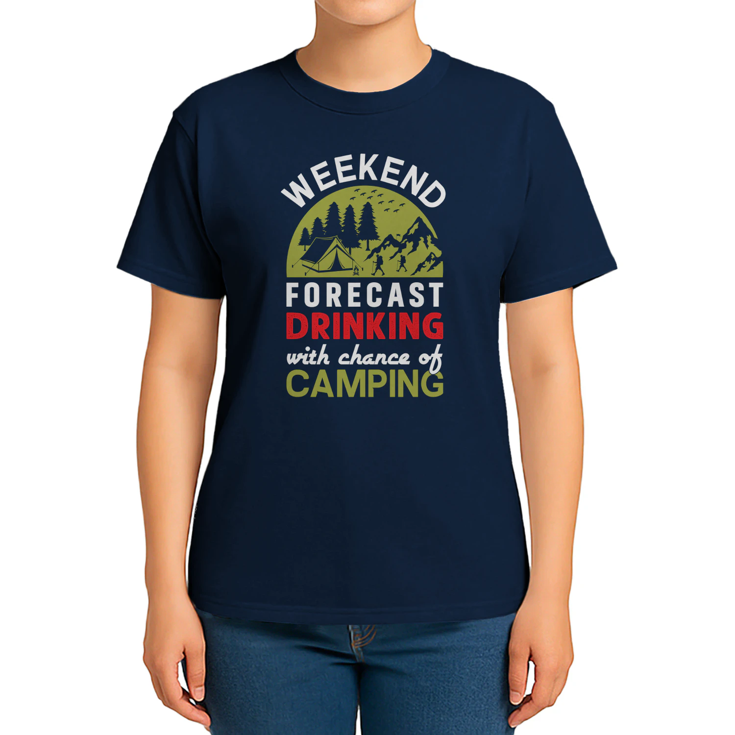 Weekend Forecast - Drinking Camping Funny