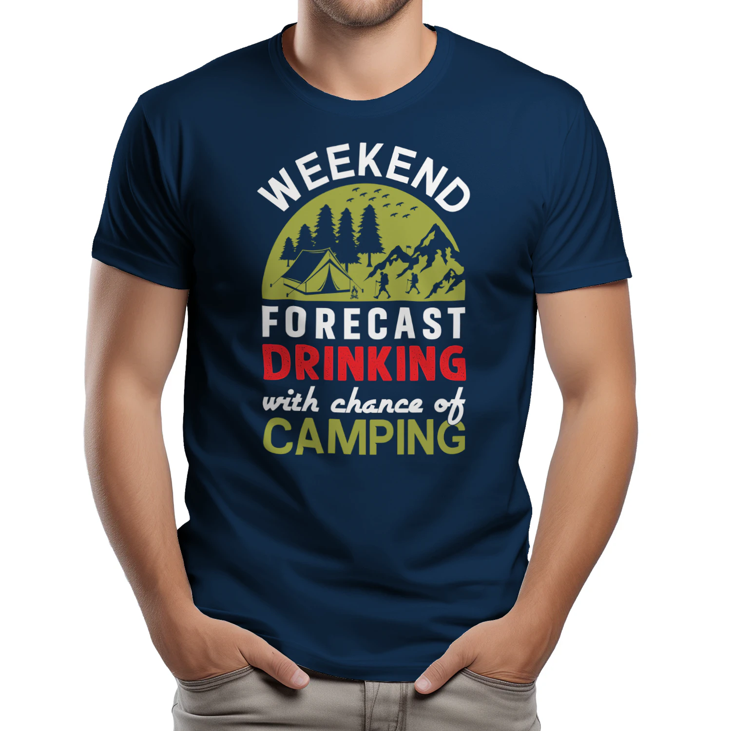 Weekend Forecast - Drinking Camping Funny