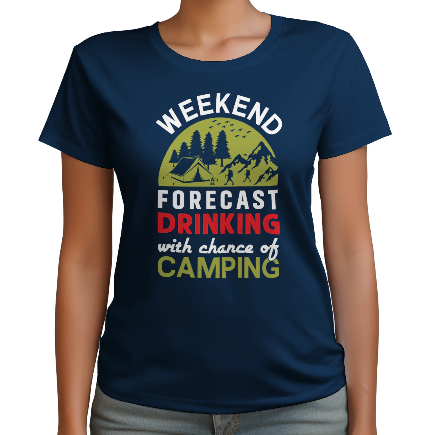 Weekend Forecast - Drinking Camping Funny