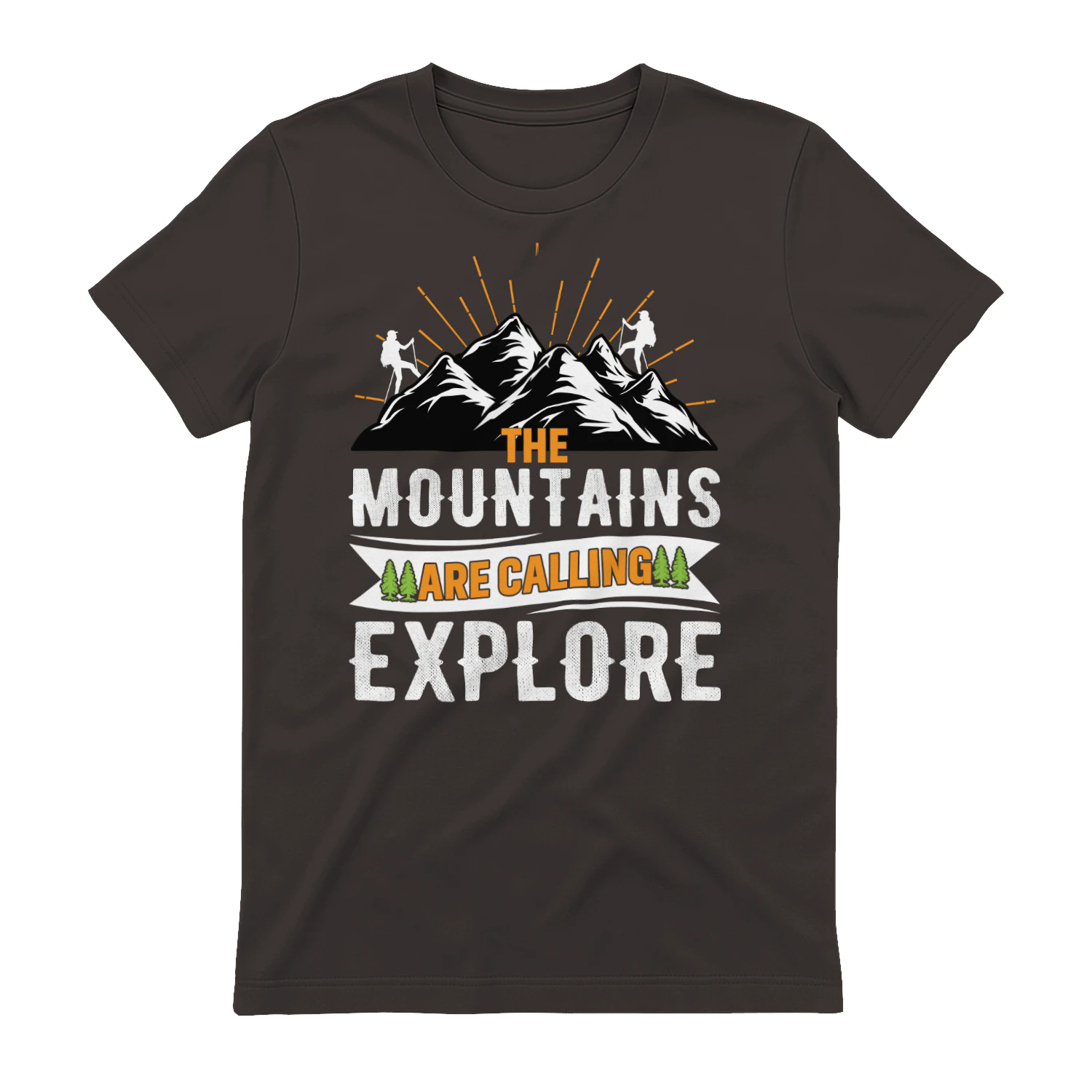 Mountains Are Calling - Explore Hiking Vintage desing