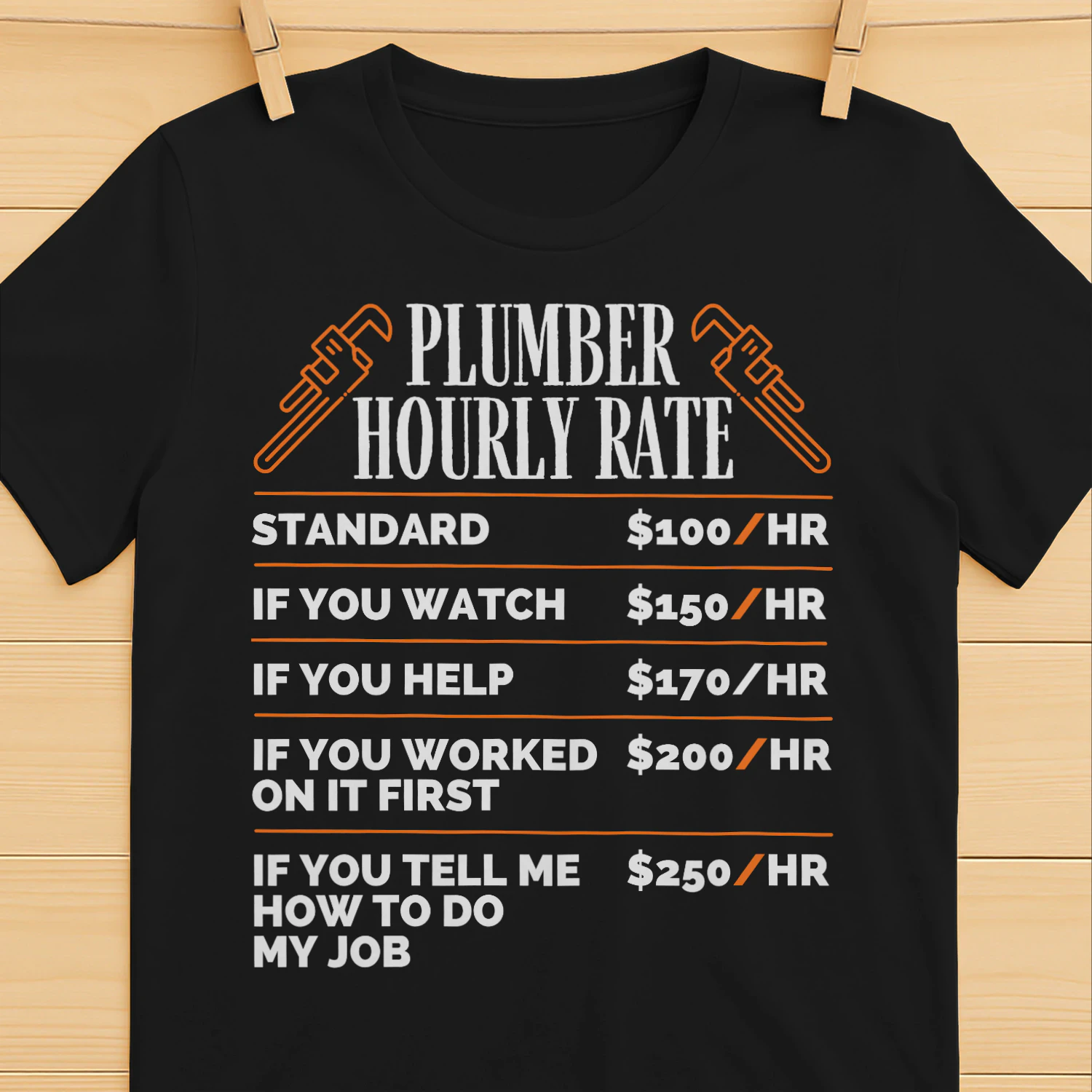 Plumber HOURLY RATE