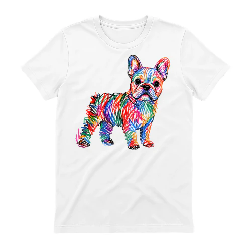 Colorful Scribble French Bulldog